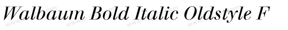 Walbaum Bold Italic Oldstyle Figures字体转换